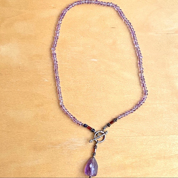 Amethyst bead necklace - Picture 3 of 7